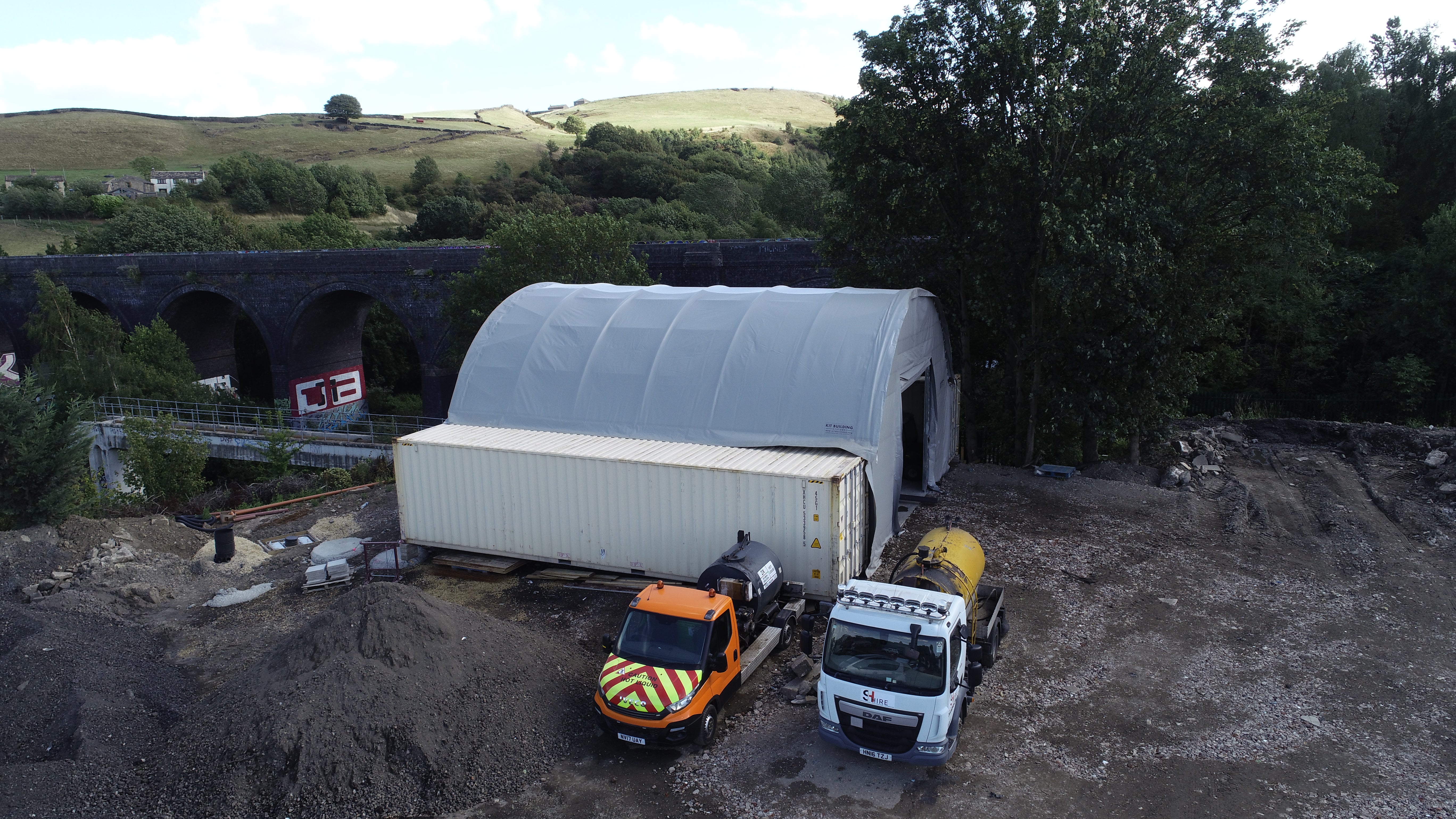 Zadaszenia kontenerowe — 26 stóp x 40 stóp x 10 stóp (8 m x 12 m x 3 m)