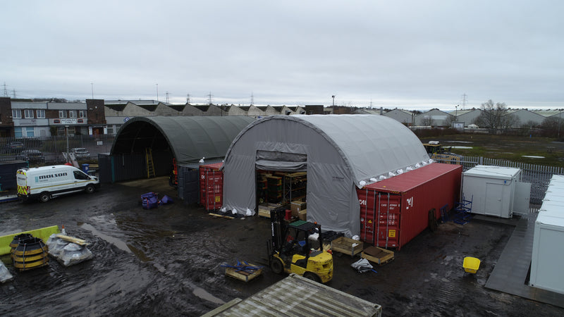 Rozpiętość 12m (40 stóp) | Zadaszenia kontenerowe - 40 stóp x 12 stóp (12m x 4,5m)