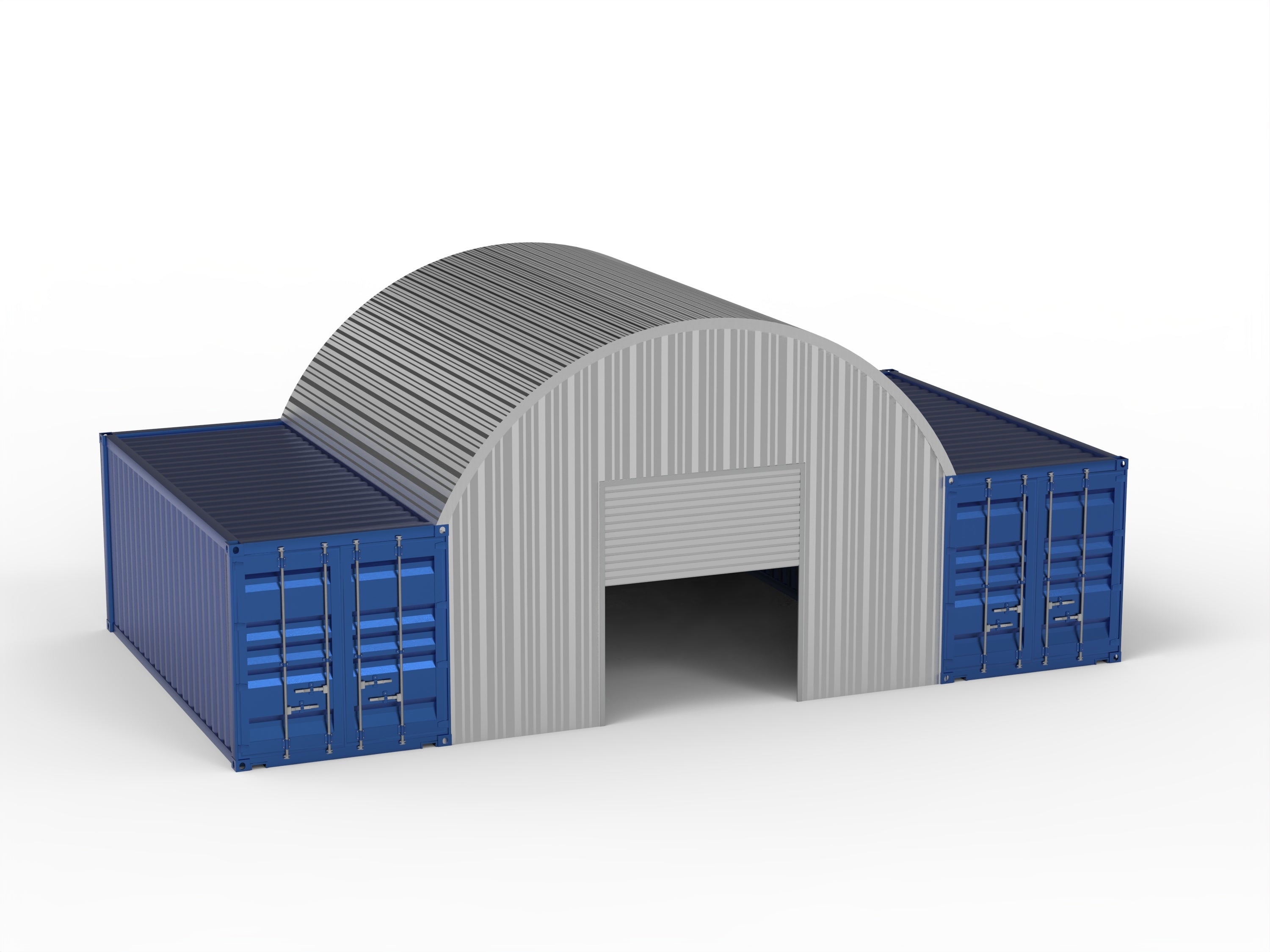 Stalowe zadaszenia kontenerowe - 20ft x 20ft x 6,5ft (6m x 6m x 2m)
