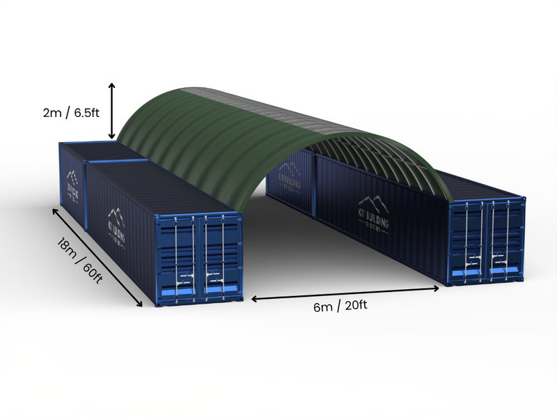Rozpiętość 6m (20ft) | Markizy kontenerowe szerokość 20ft, wysokość 6,5ft (6m x 2m)
