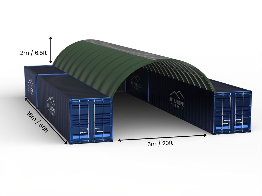 Rozpiętość 6m (20ft) | Markizy kontenerowe szerokość 20ft, wysokość 6,5ft (6m x 2m)