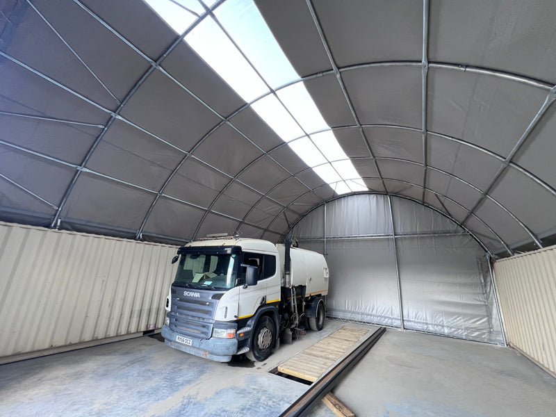Zadaszenia kontenerowe — 26 stóp x 40 stóp x 10 stóp (8 m x 12 m x 3 m)