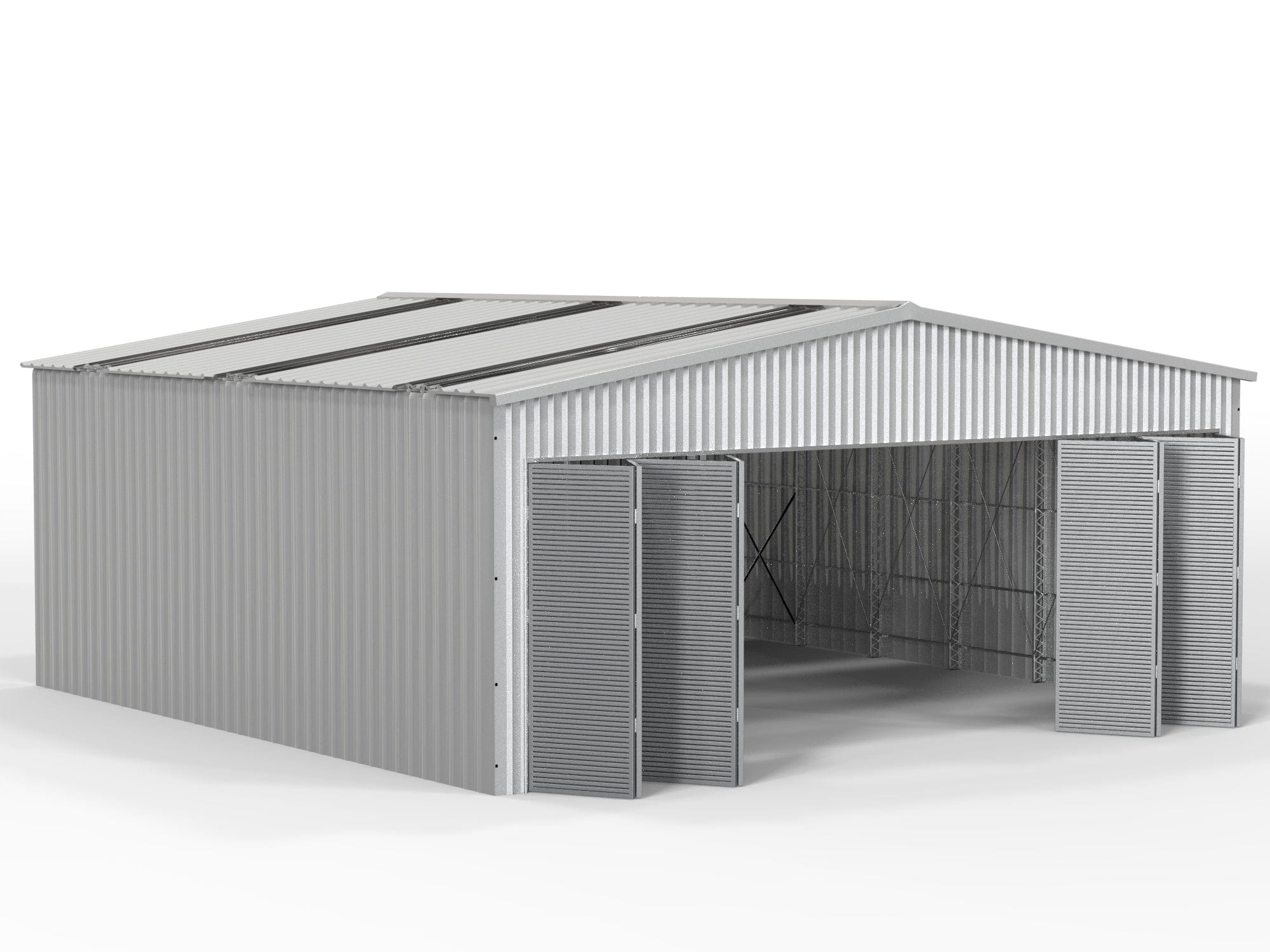 Kit Buildings Aircraft Hangar 40ft x 50ft x 18ft (12x15x5.5m) / 50mm Insulated Sandwich Panelling Steel Aircraft Hangar