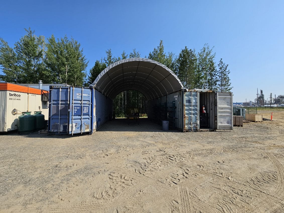 Kit Buildings Container Shelter - 20ft x 20ft x 6.5ft (6m x 6m x 2m)