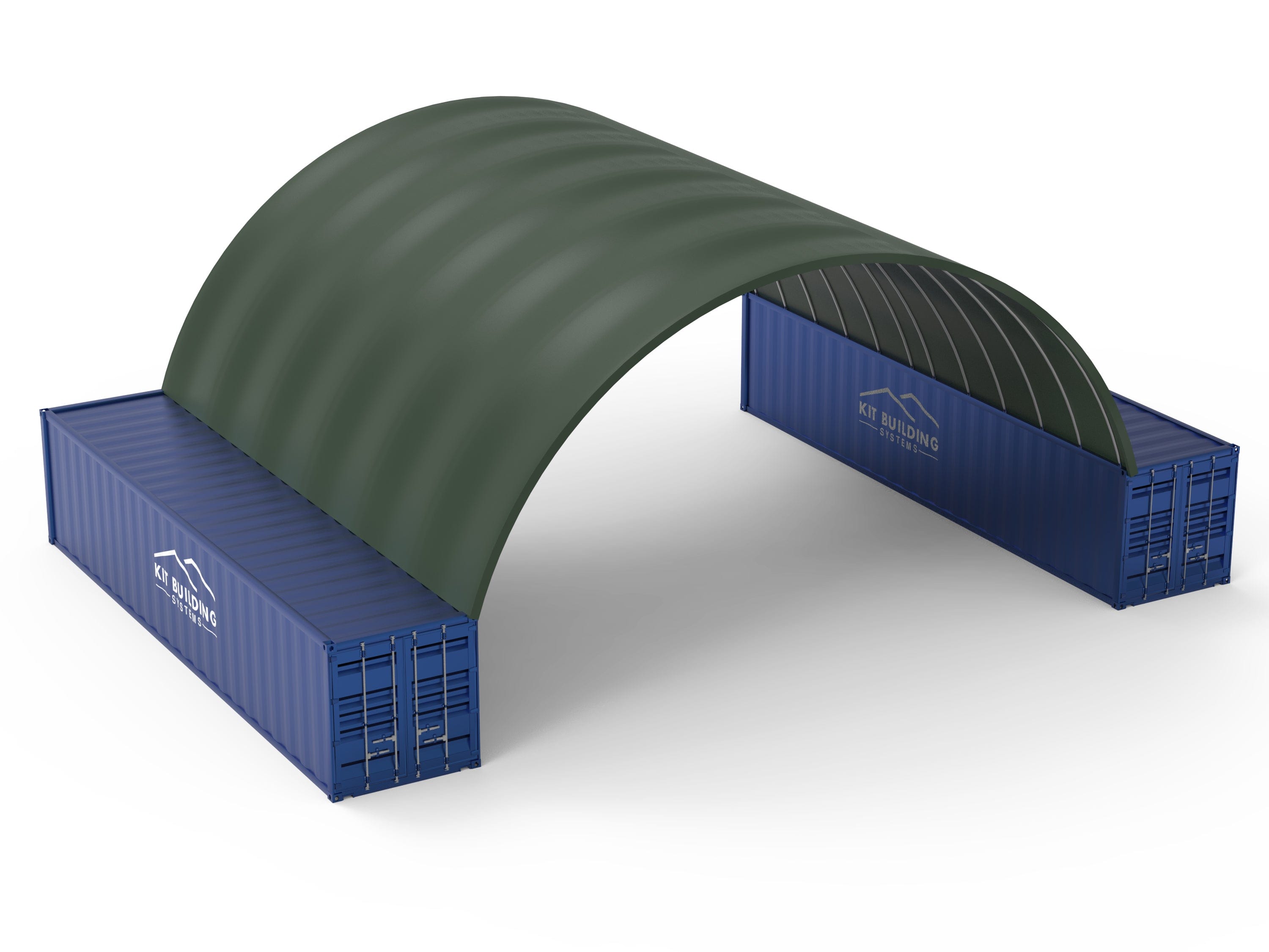 Kit Buildings Container Green Shelter Military Green / None Container Shelter - 40ft x 40ft x 15ft (12m x 12m x 4.5m)